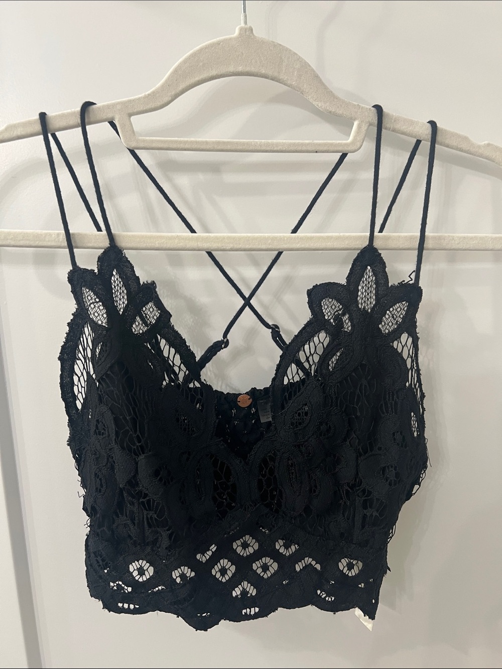 Lace Bralette Camisole - Black